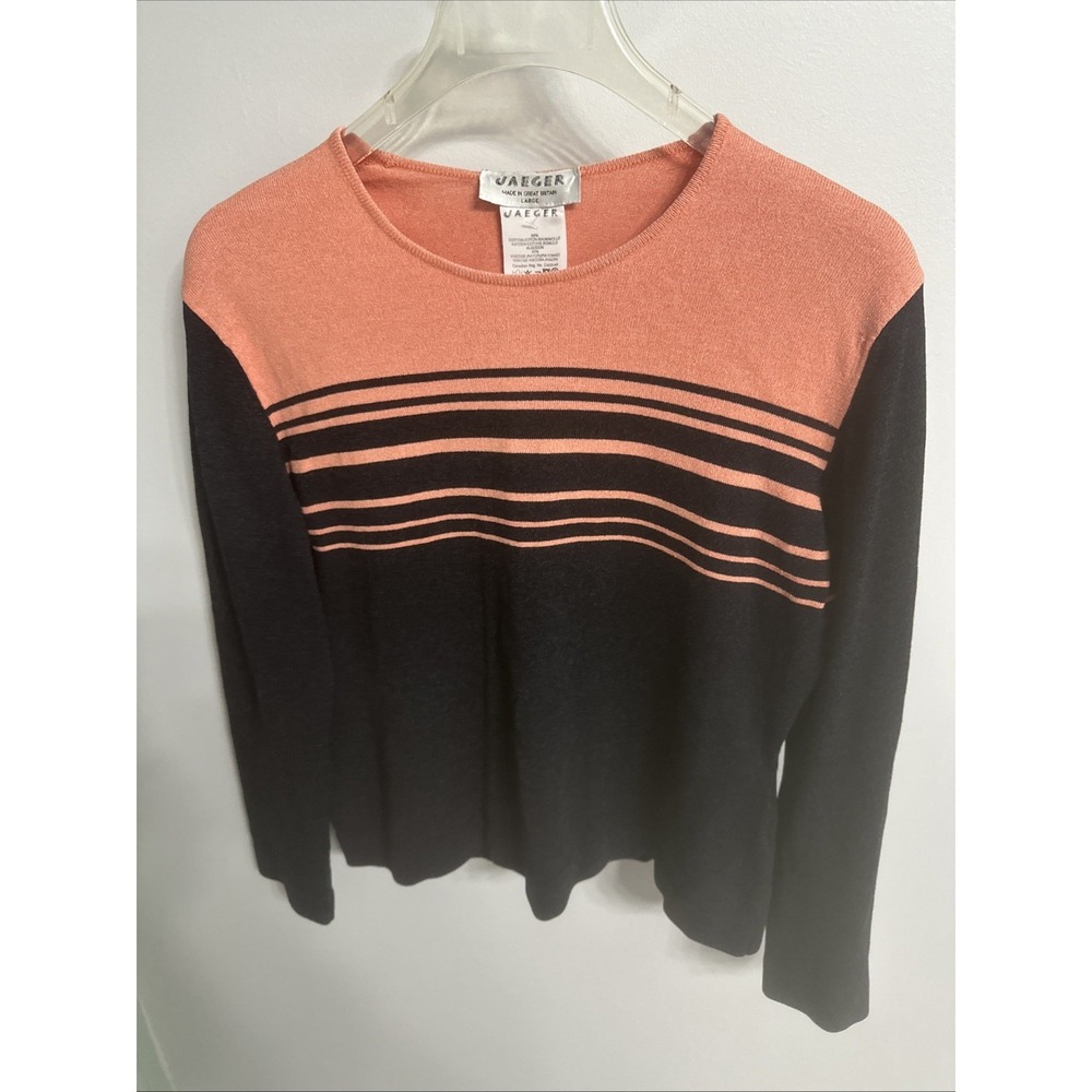 Vintage Jaeger British Fashion Brand Long Sleeve Crewneck Large Men